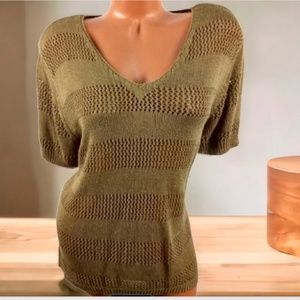 Faded Glory tan color mesh sweater